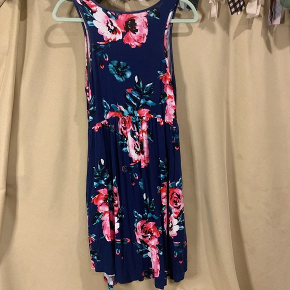 Blue/Pink Floral Sundress - with pockets! | M - Picture 5 of 5